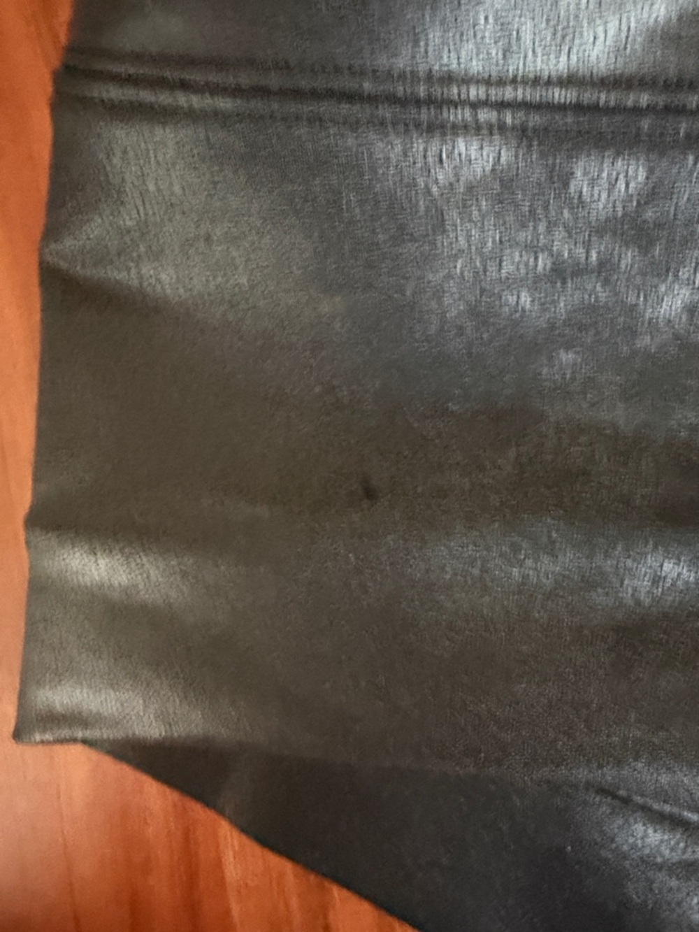 SPANX Black Faux-Leather High-Waist Leggings - Picture 7 of 8